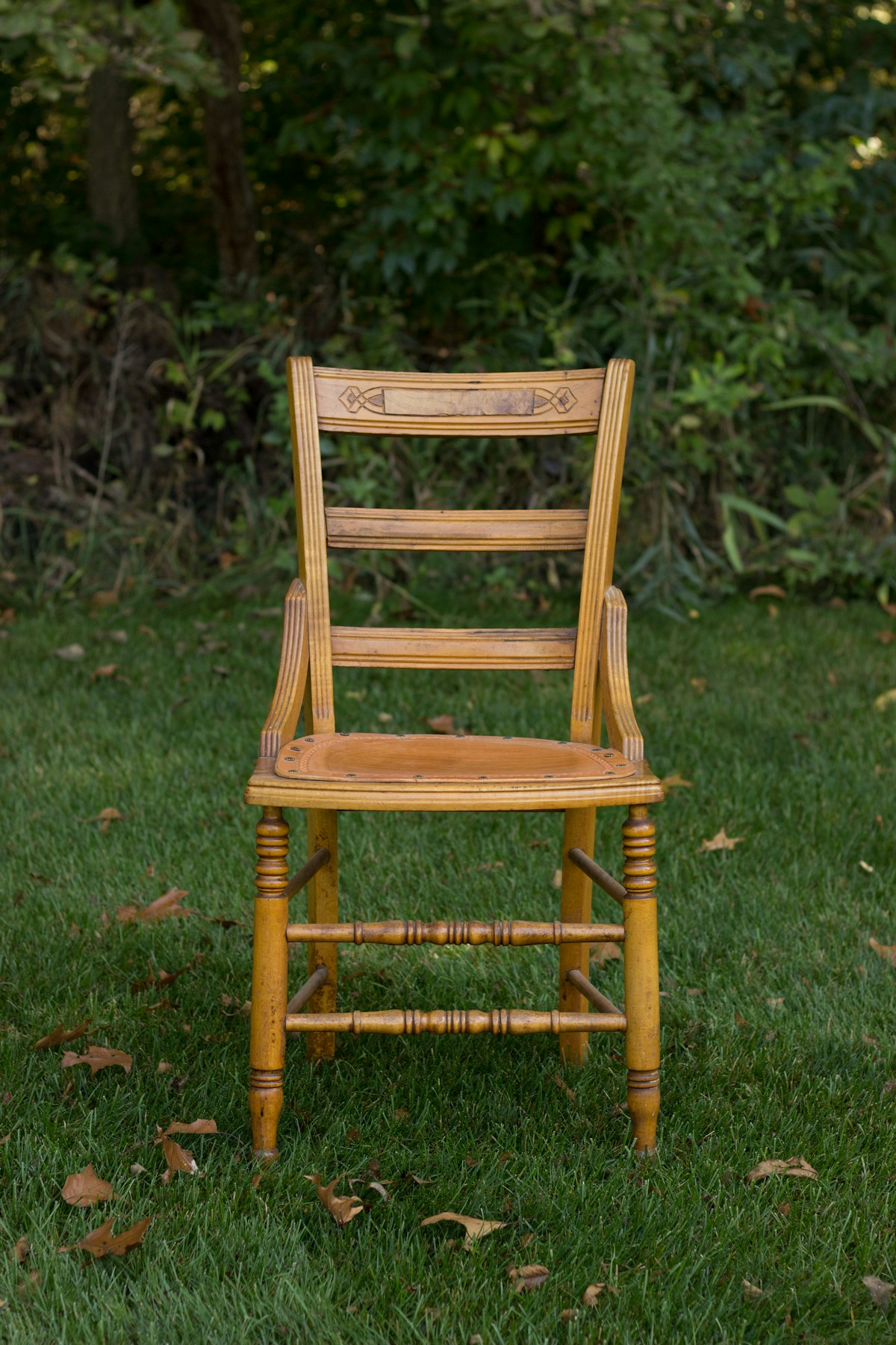 Dining chairs around a table